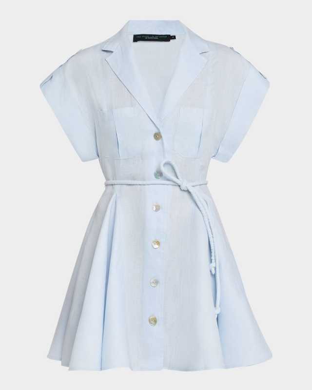 Guayaba Linen Mini Shirtdress